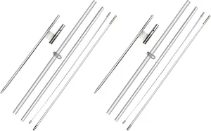 Feather Flag Pole Kit 11ft, Windless Swooper Flag Fits 8ft Feather Flags with Aluminum Alloy Flagpole, Ground Stake, Heavy Duty Base, Portable Bag