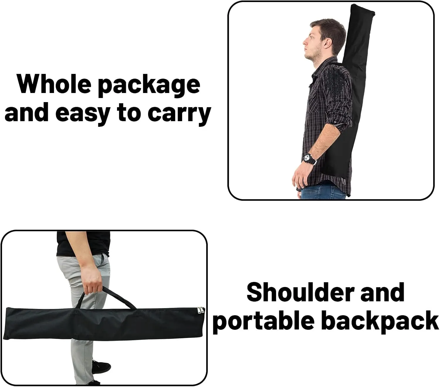Feather Flag Pole Kit 11ft, Windless Swooper Flag Fits 8ft Feather Flags with Aluminum Alloy Flagpole, Ground Stake, Heavy Duty Base, Portable Bag