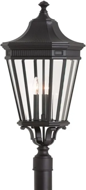 Feiss OL5408BK Cotswold Lane Outdoor Post Lighting, Black, 3-Light (12"W x 28"H) 180watts