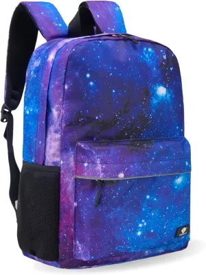 Fenrici Galaxy Backpack for Boys, Girls, Kids Back Pack with Padded Laptop Compartment, Kids' Bookbags for School, Cosmic Pack, Space Backpack, Purple Galaxy, 17 Inch
