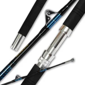 Fiblink Saltwater Offshore Heavy Trolling Fishing Rod Big Game Conventional Boat Fishing Roller Rod Pole with All Roller Guides (Heavy Power, 5-Feet 1-Inch)