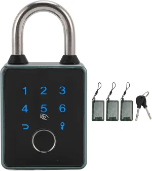 Fingerprint Padlock, Smart Padlock with Keyless Biometric, APP Control & Key Backup, Outdoor Heavy Duty Locker Lock for Gym Locker, Door, Luggage, Suitcase, Backpack