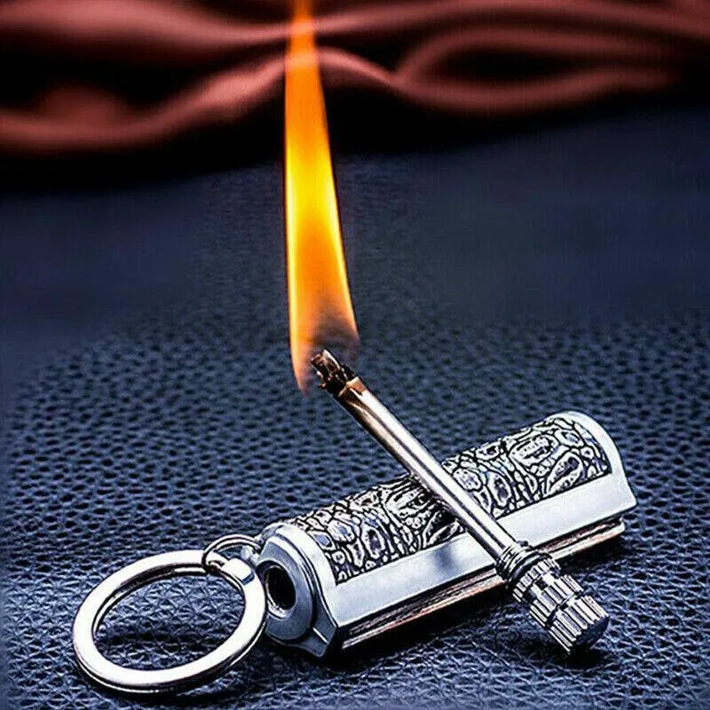 Fire Starter Lighter Waterproof Flint Match Metal Keychain Camping Survival Bda