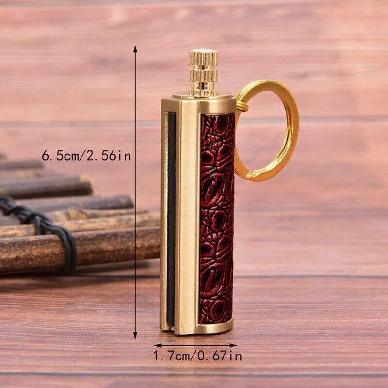 Fire Starter Lighter Waterproof Flint Match Metal Keychain Camping Survival Bda