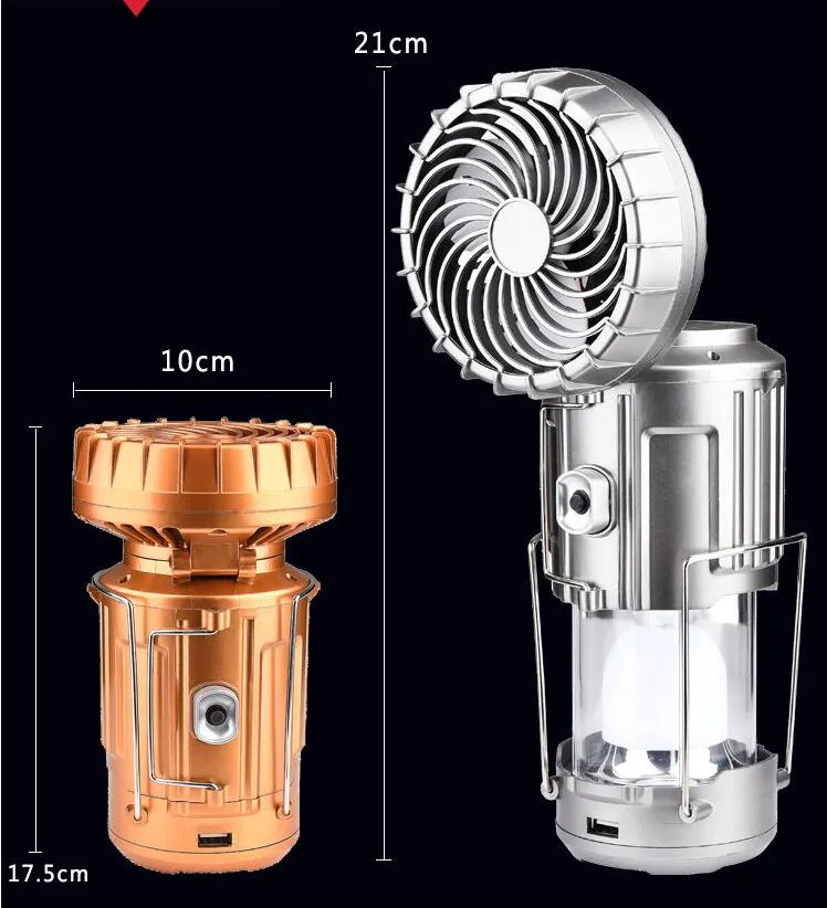 Fish Tent Camping Rechargeable Light Flashlight Order now Portable Lamp Hanging Charge LED Lantern Solar Outdoor Fan With High-demand