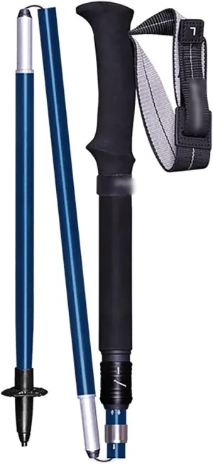 Folding Trekking Poles, 5-Section Outdoor Walking Poles, Walking Poles, Mountain Climbing Telescopic, Lightweight Aluminum Alloy