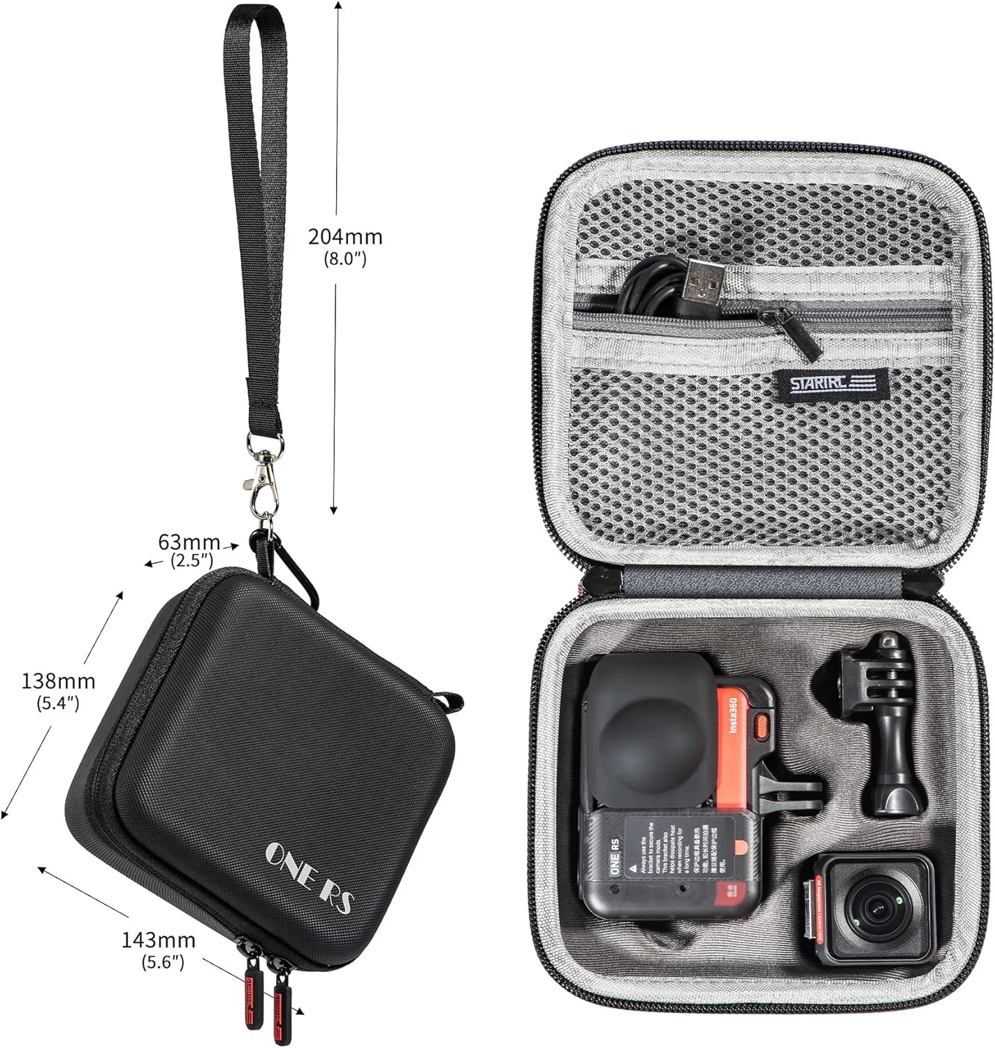 For Insta360 ONE RS Portable Storage Bag Travel Bag Handbag Insta360 ONE RS Case Accessory Case (1111091, Insta360 ONE RS)