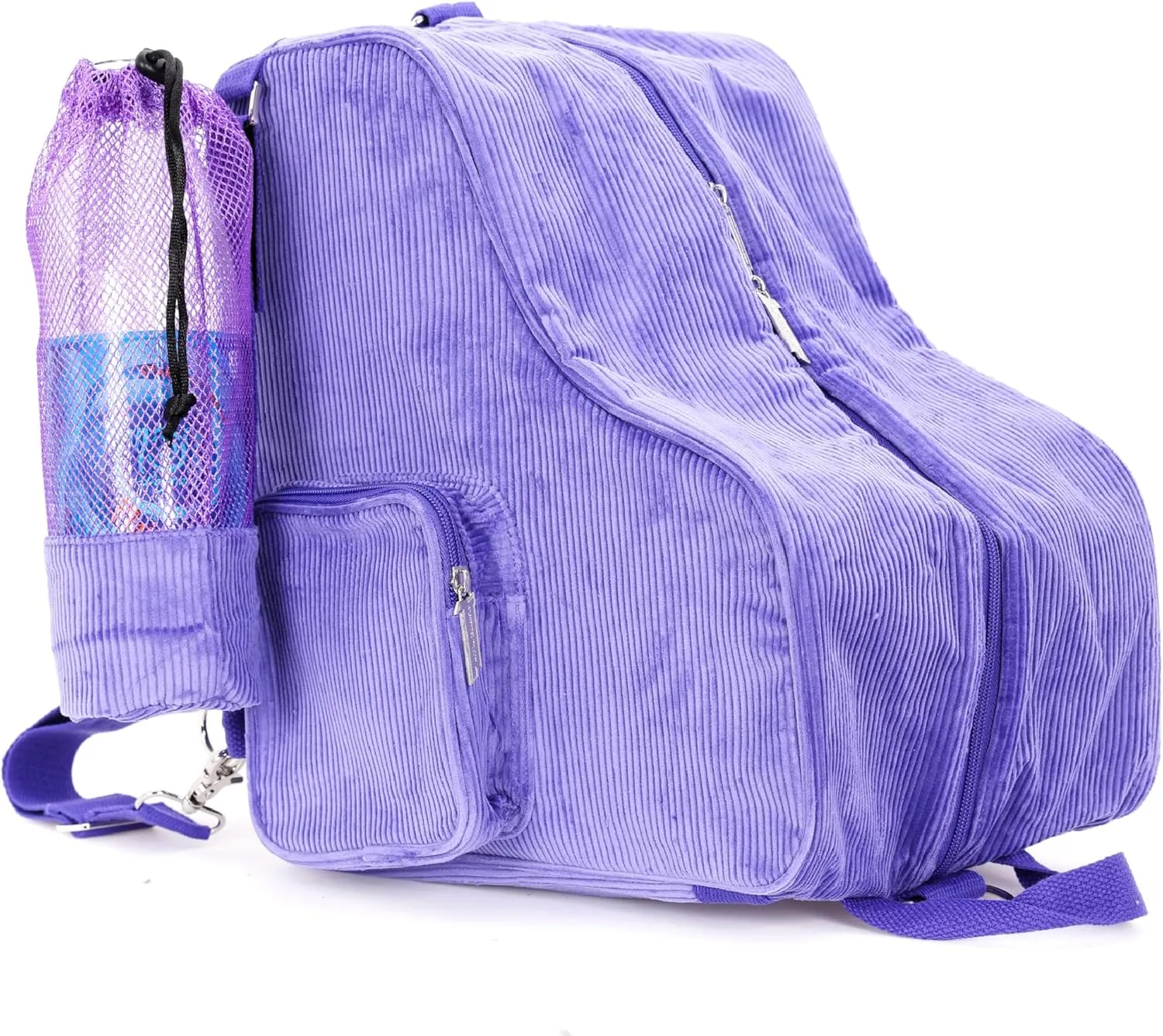 Fydelity- Retro Cute Roller Skate Bag for Women, Converts into Roller Skates Backpack –Heavy Duty Roller Skating Bag Fits Mens Ice Skate, Boys Inline Skates, Girls Figure Skates