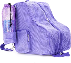 Fydelity- Retro Cute Roller Skate Bag for Women, Converts into Roller Skates Backpack –Heavy Duty Roller Skating Bag Fits Mens Ice Skate, Boys Inline Skates, Girls Figure Skates