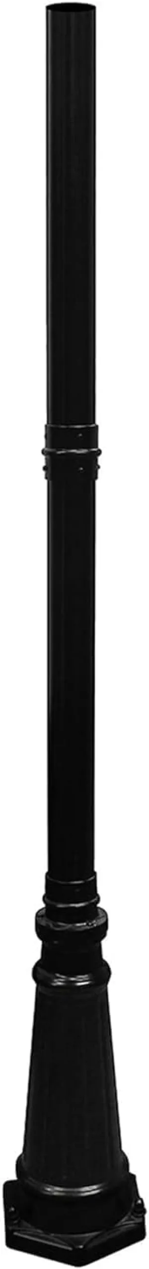 Gama Sonic Imperial Lamp Post for Outdoor Solar Post Light with 3" Fitter Mount, 79" Tall, Black Heavy Duty Cast Aluminum, Universal Fit 3inch Pole - GS-97SP (97SP0)