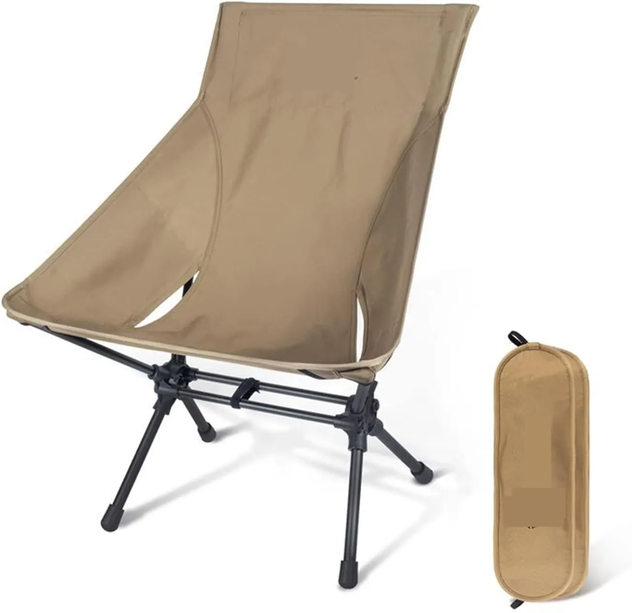 GaRcan Portable Camping Chairs Outdoor High Back Chair for Fishing Trekking BBQ Parties Gardening Indoor Use (A)