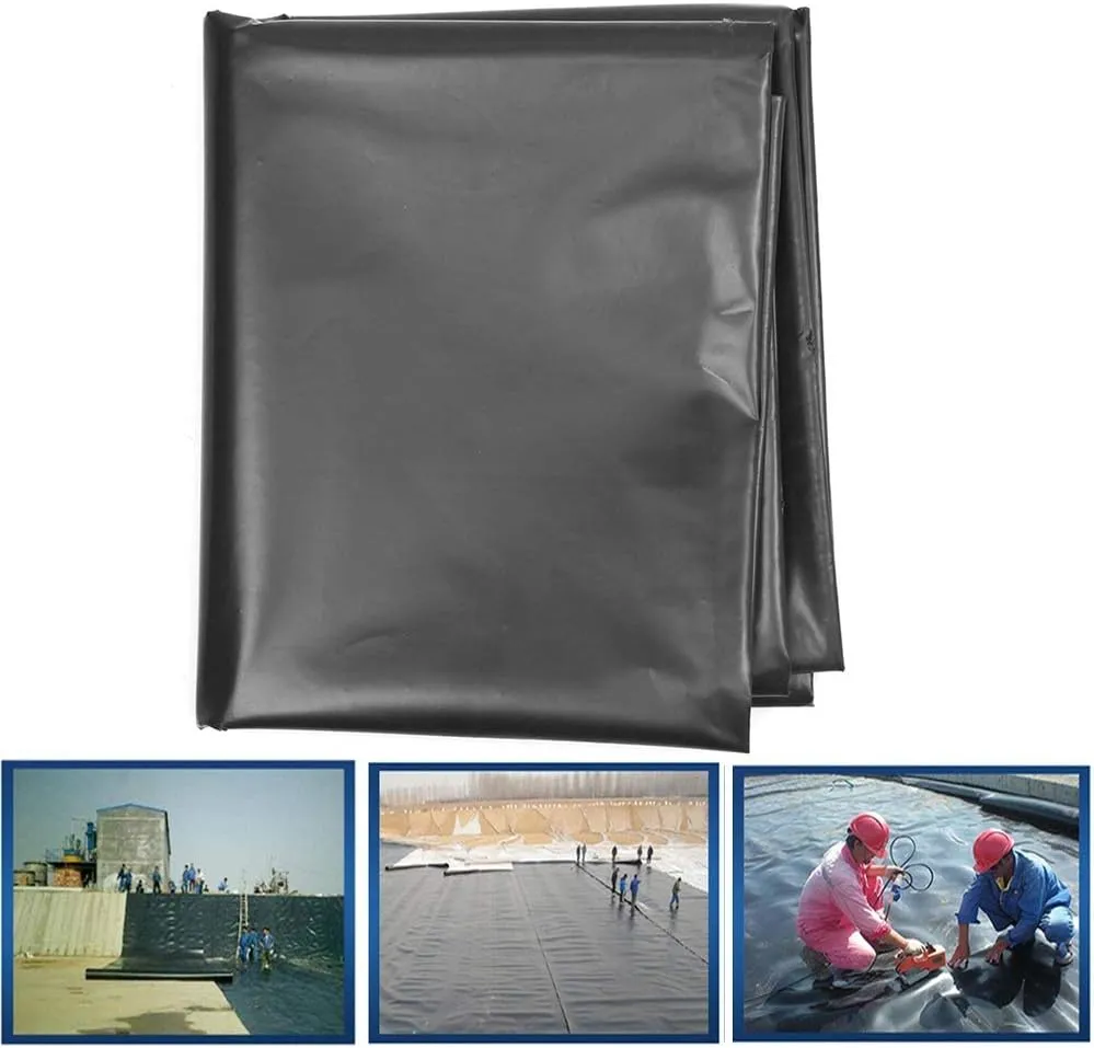 GDMING Pond Liner Puncture Resistance Plastic Tarps for Pond Water Garden Waterfall Reservoir Leakproof PVC, 42 Sizes (Color : Black, Size : 5x6m)