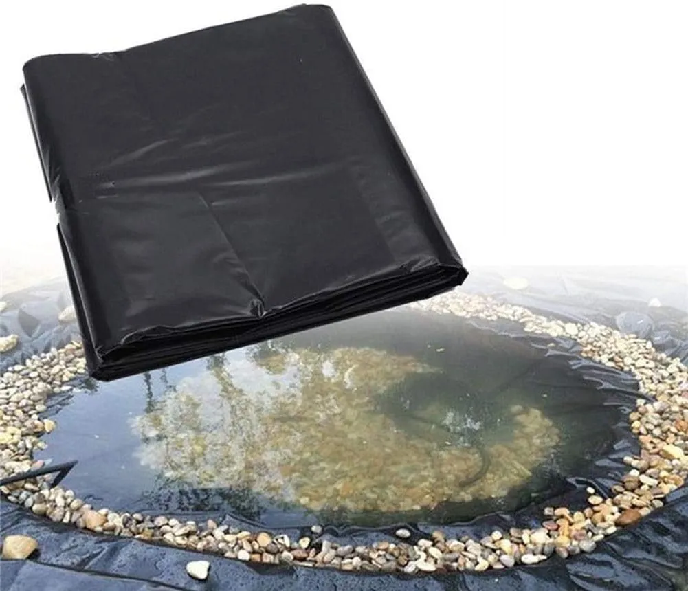 GDMING Pond Liner Puncture Resistance Plastic Tarps for Pond Water Garden Waterfall Reservoir Leakproof PVC, 42 Sizes (Color : Black, Size : 5x6m)