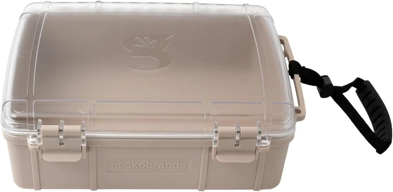 geckobrands Waterproof Dry Box with Silicone Liner – Durable, Dust-Proof, Crush-Proof Storage for Electronics and Gear