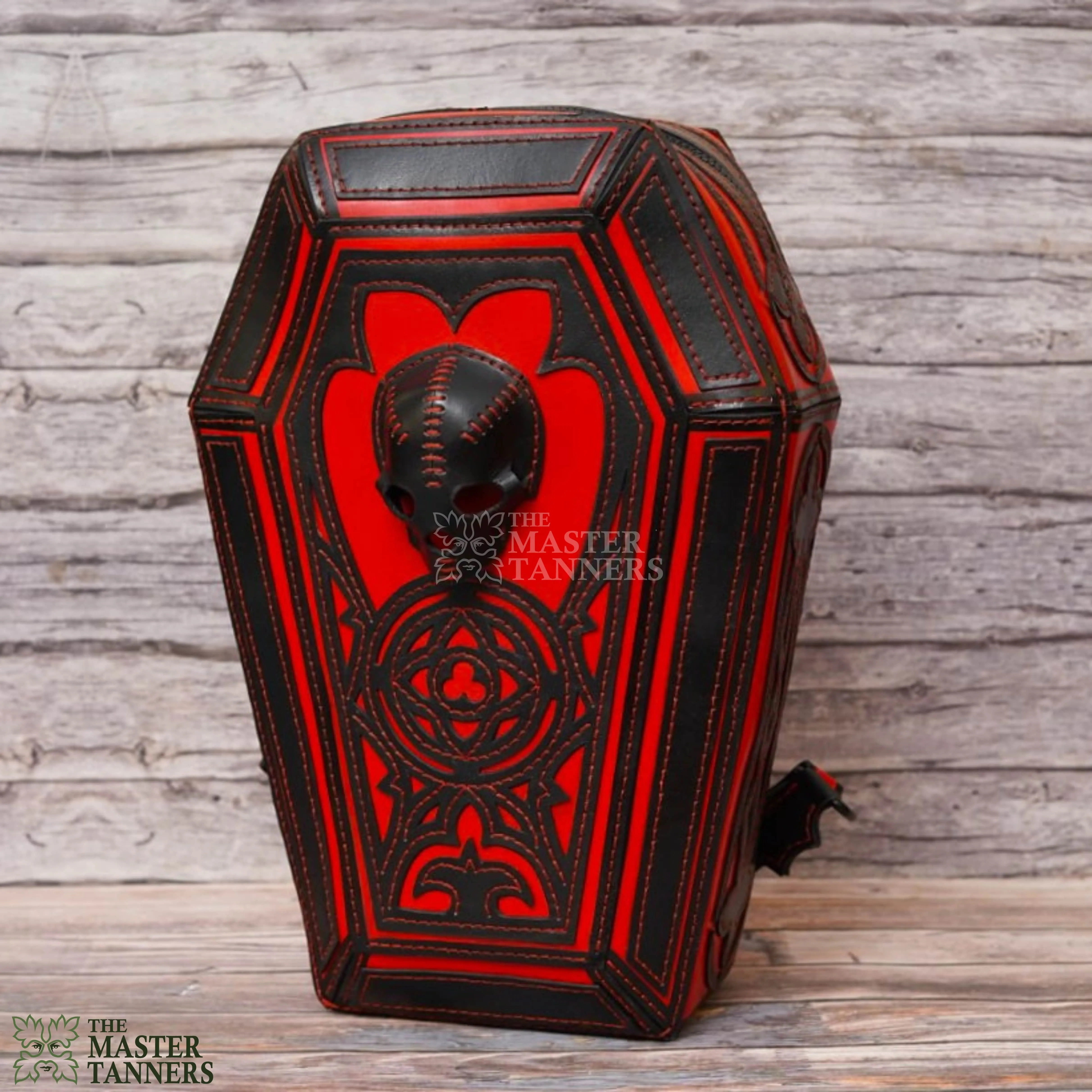 Genuine Leather Steampunk Coffin Backpack