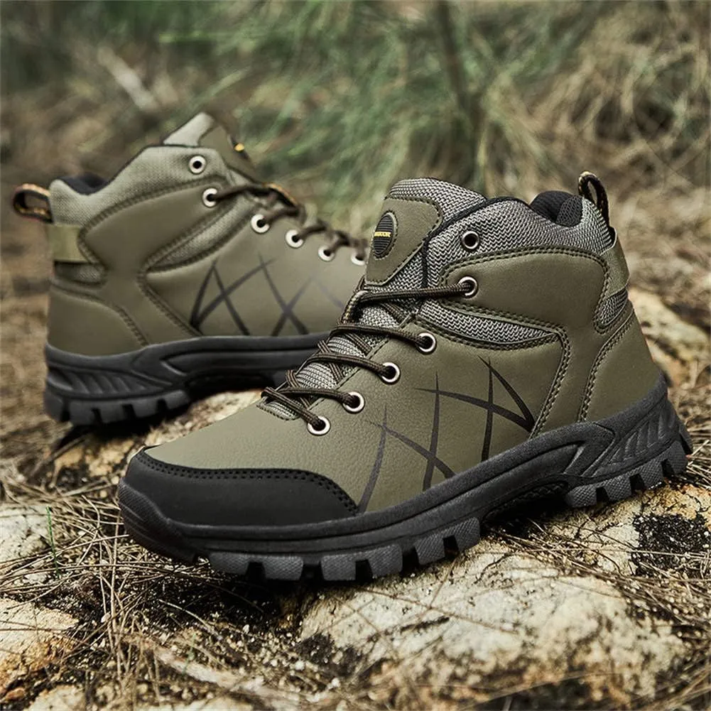 GEXECEUSS Hiking Boots for Men Breathable Non-Slip Casual Low-Top Sneakers for Trailing Trekking Outdoor Leather Walking Shoes