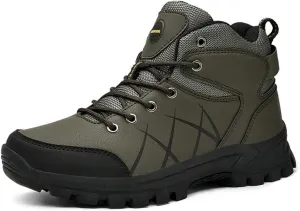 GEXECEUSS Hiking Boots for Men Breathable Non-Slip Casual Low-Top Sneakers for Trailing Trekking Outdoor Leather Walking Shoes
