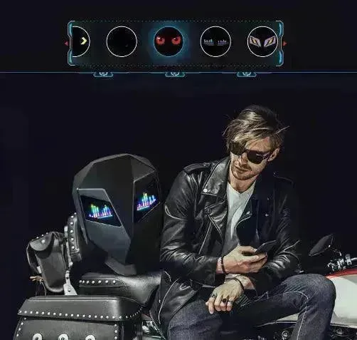 Glowing Eyes 3D LED Display Knight Backpack