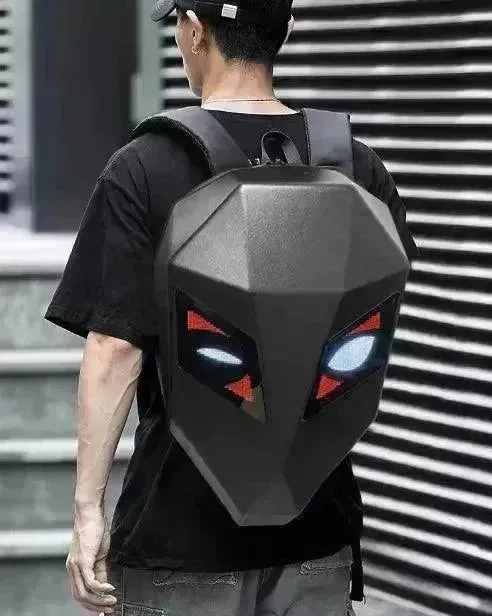 Glowing Eyes 3D LED Display Knight Backpack