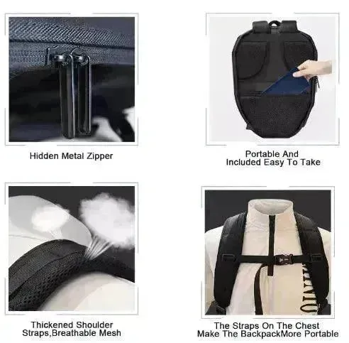 Glowing Eyes 3D LED Display Knight Backpack
