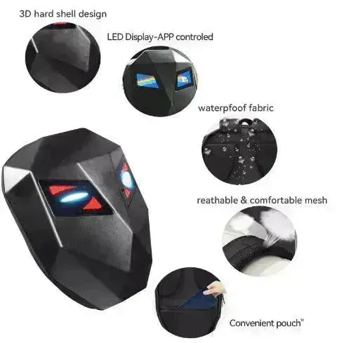 Glowing Eyes 3D LED Display Knight Backpack
