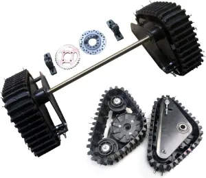 Go Kart Buggy ATV Snow Sand Snowmobile Rear Axle Track Assemly for Gasoline Motor 600mm/23.6" Rear Axle Length Rear Axle Track Kit