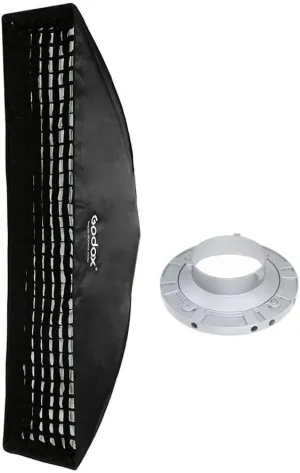 Godox 14"x63" / 35x160cm Strip Beehive Honeycomb Grid Softbox with Bowens Mount Speedring for Studio Flash Strobe Lighting