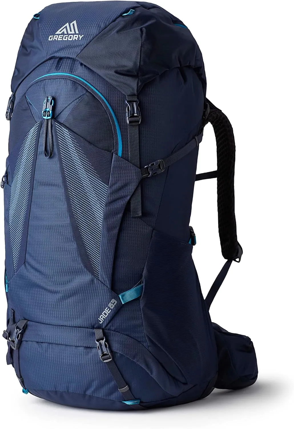 Gregory Jade 63L Women's Day Hiking Backpack, Ventilated Backpanel, Built-In Hydration Attachment for Bladder (Reservoir Not Included), Extra Small/Small, Midnight Navy