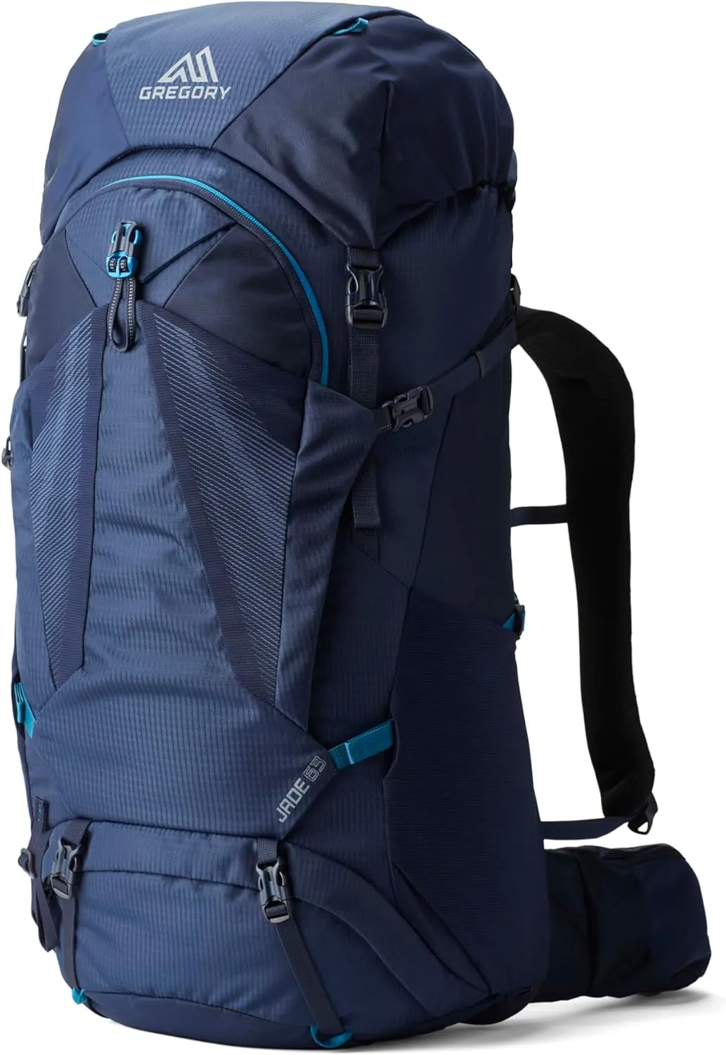 Gregory Jade 63L Women's Day Hiking Backpack, Ventilated Backpanel, Built-In Hydration Attachment for Bladder (Reservoir Not Included), Small/Medium Plus Size, Midnight Navy
