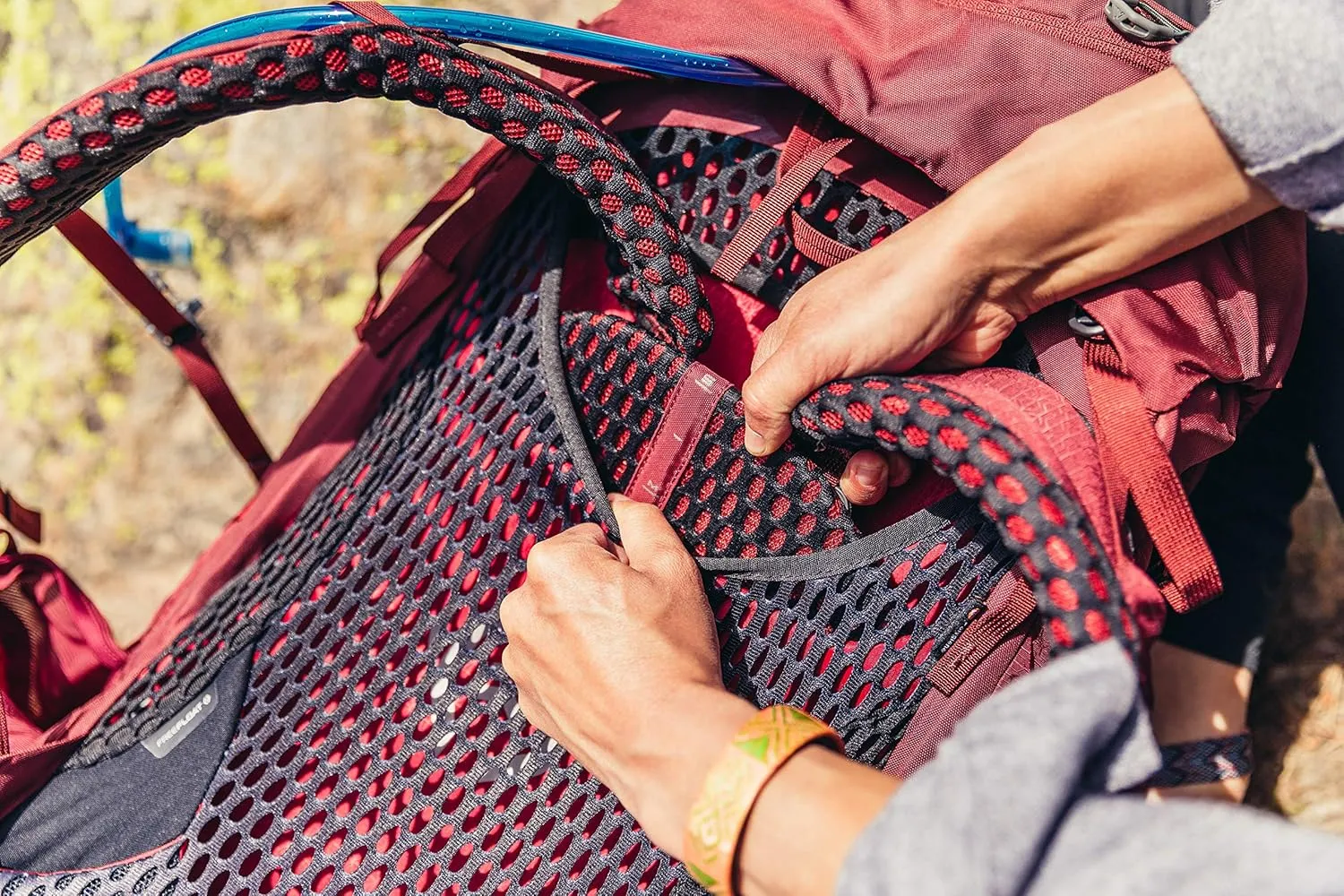 Gregory Kalmia 60L Women's Backpacking Pack, Ventilated Backpanel, Built-in Hydration Attachment for Bladder (Reservoir Not Included), Bordeaux Red