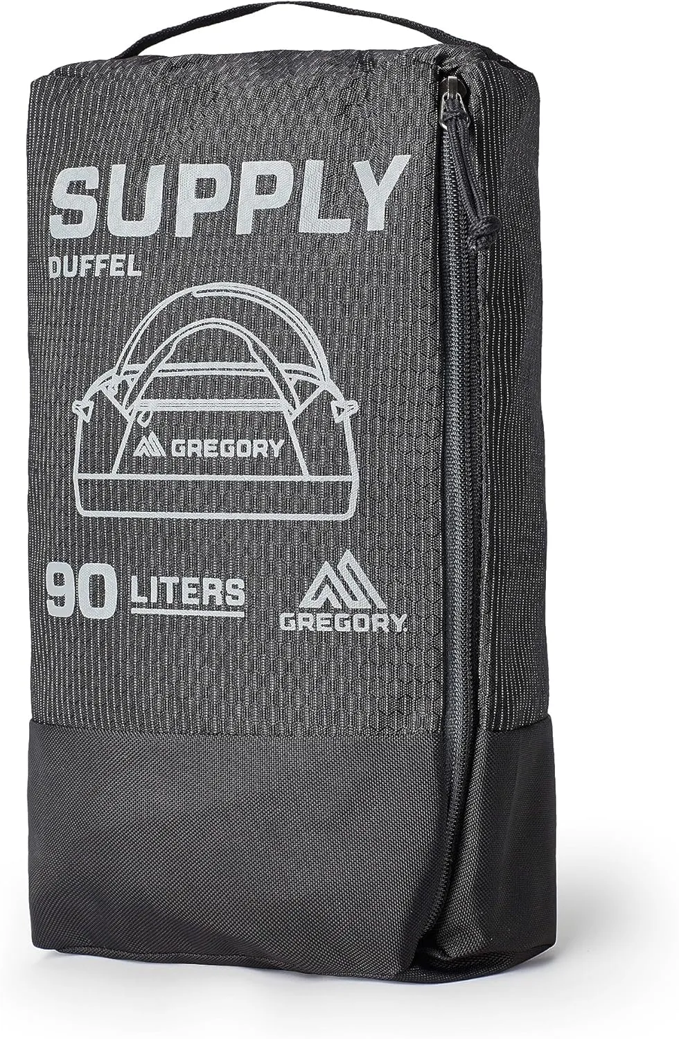 Gregory Supply 90L Adventure Travel/Gear Organization Duffel Bag, Tuckable Backpack Straps, Packable, Water-Repellent, Obsidian Black