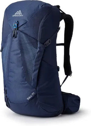 Gregory Zulu 30L Unisex Hiking/Backpacking Pack, Freefloat Hipbelt, Internal Hydration Sleeve For Water Bladder, (Reservoir Not Included), Small/Medium, Halo Blue