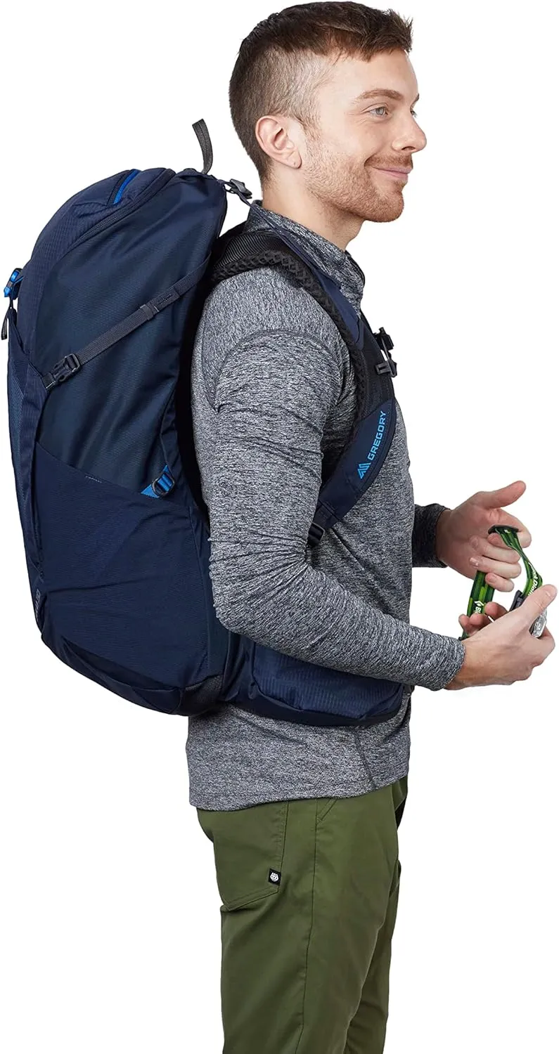 Gregory Zulu 30L Unisex Hiking/Backpacking Pack, Freefloat Hipbelt, Internal Hydration Sleeve For Water Bladder, (Reservoir Not Included), Small/Medium, Halo Blue