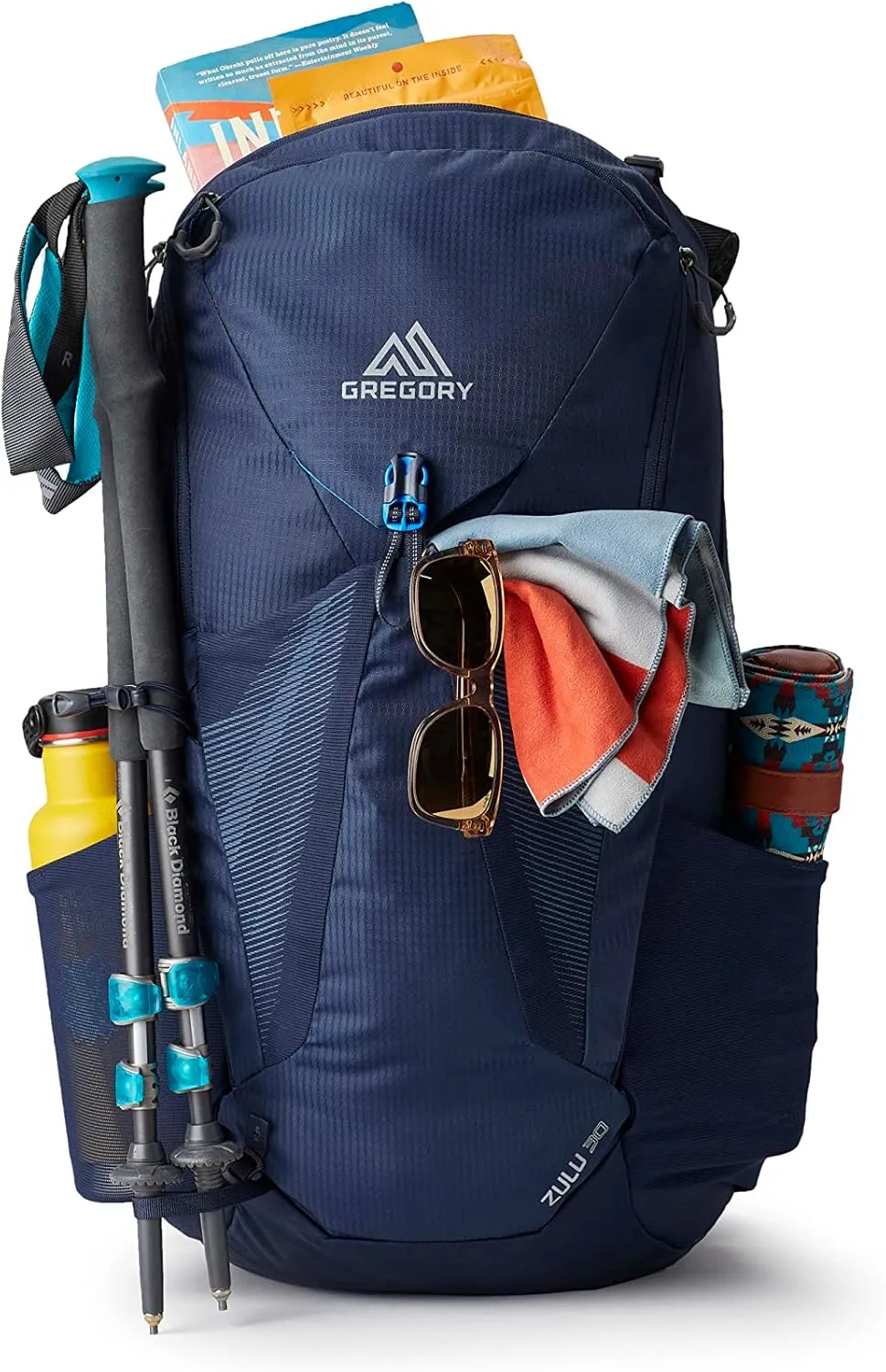 Gregory Zulu 30L Unisex Hiking/Backpacking Pack, Freefloat Hipbelt, Internal Hydration Sleeve For Water Bladder, (Reservoir Not Included), Small/Medium, Halo Blue