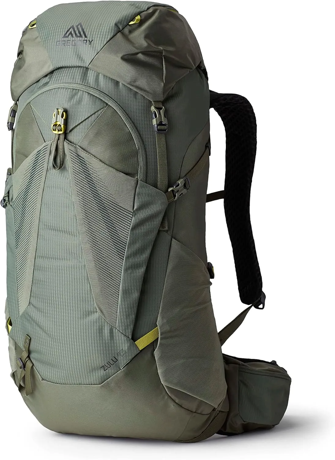 Gregory Zulu 45L Unisex Hiking/Backpacking Pack, Freefloat Hipbelt, Internal Hydration Sleeve For Water Bladder, (Reservoir Not Included), Medium/Large, Forage Green