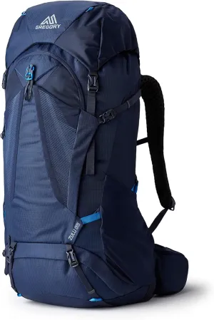 Gregory Zulu 65L Unisex Hiking/Backpacking Pack, Freefloat Hipbelt, Internal Hydration Sleeve For Water Bladder, (Reservoir Not Included), Medium/Large, Halo Blue