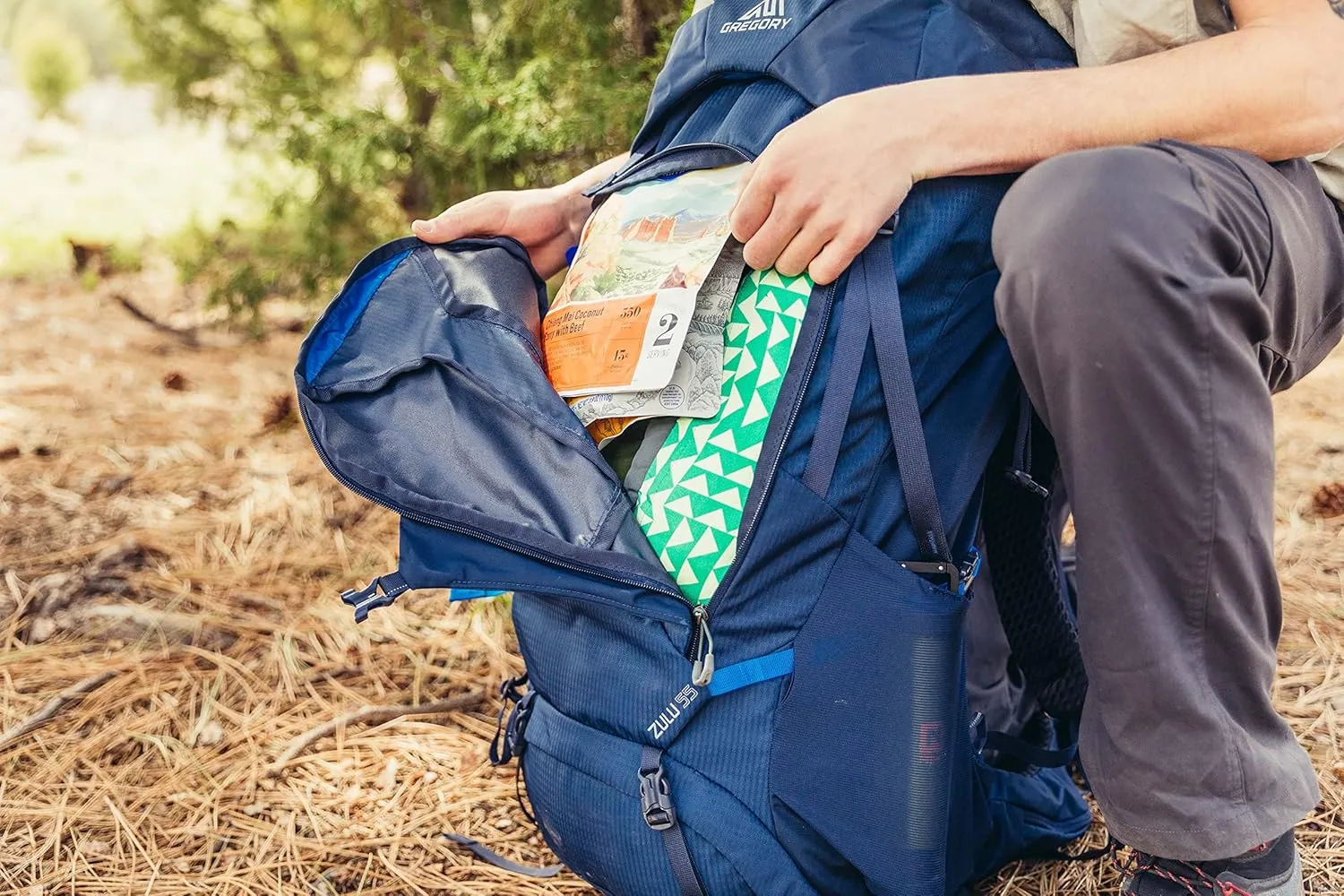 Gregory Zulu 65L Unisex Hiking/Backpacking Pack, Freefloat Hipbelt, Internal Hydration Sleeve For Water Bladder, (Reservoir Not Included), Small/Medium, Forage Green