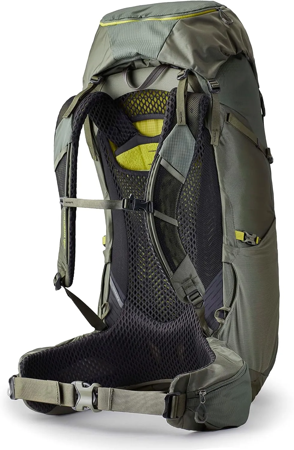 Gregory Zulu 65L Unisex Hiking/Backpacking Pack, Freefloat Hipbelt, Internal Hydration Sleeve For Water Bladder, (Reservoir Not Included), Small/Medium, Forage Green