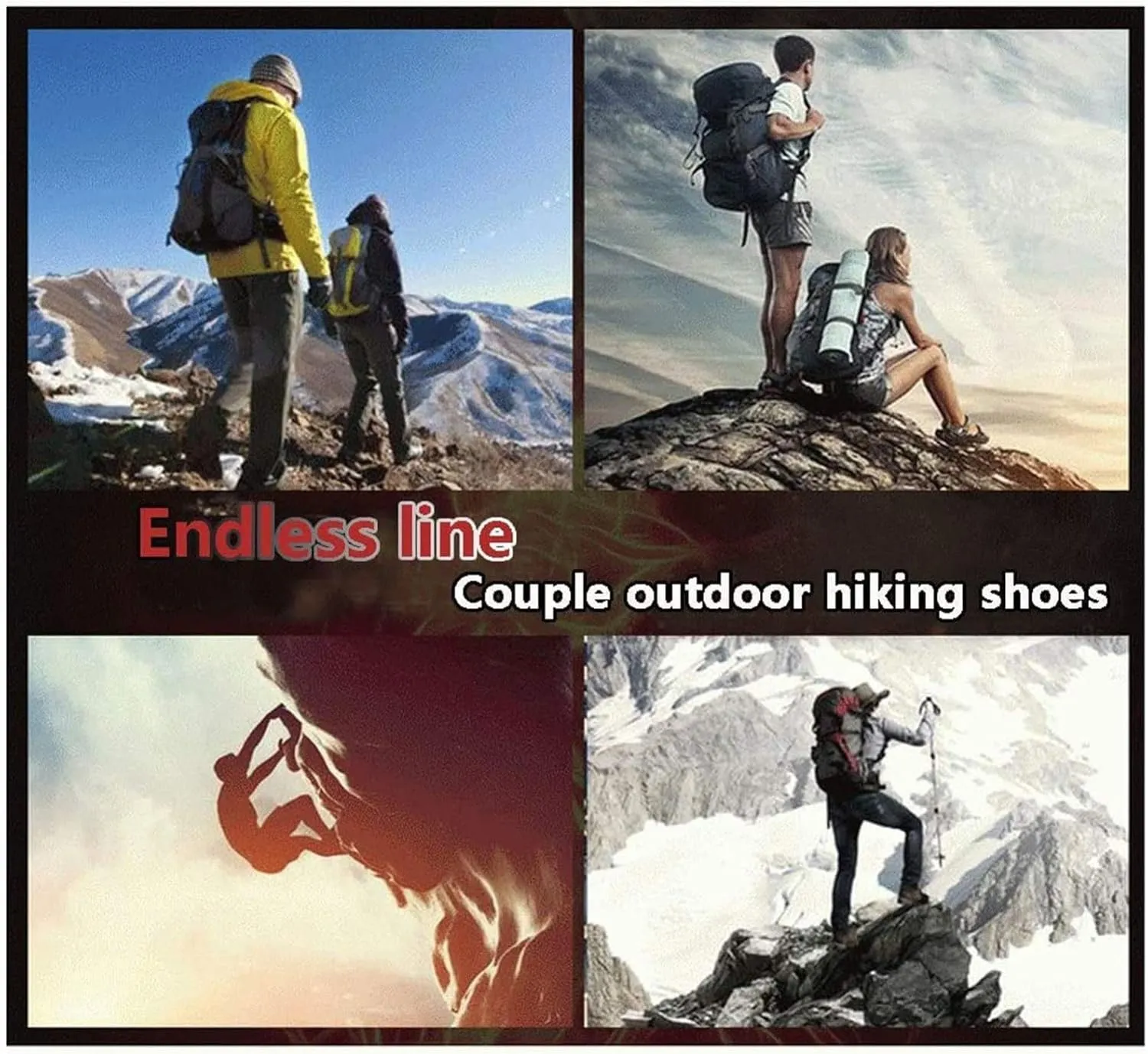 GUOANFG Outdoor Heart-Shaped Couple Shoes Men Women Walking Shoes Waterproof Trekking Hiking Trainers Sports Non Slip,White-35 EU
