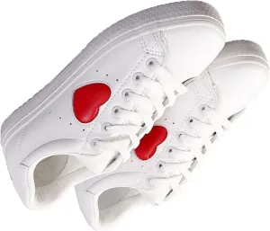 GUOANFG Outdoor Heart-Shaped Couple Shoes Men Women Walking Shoes Waterproof Trekking Hiking Trainers Sports Non Slip,White-35 EU