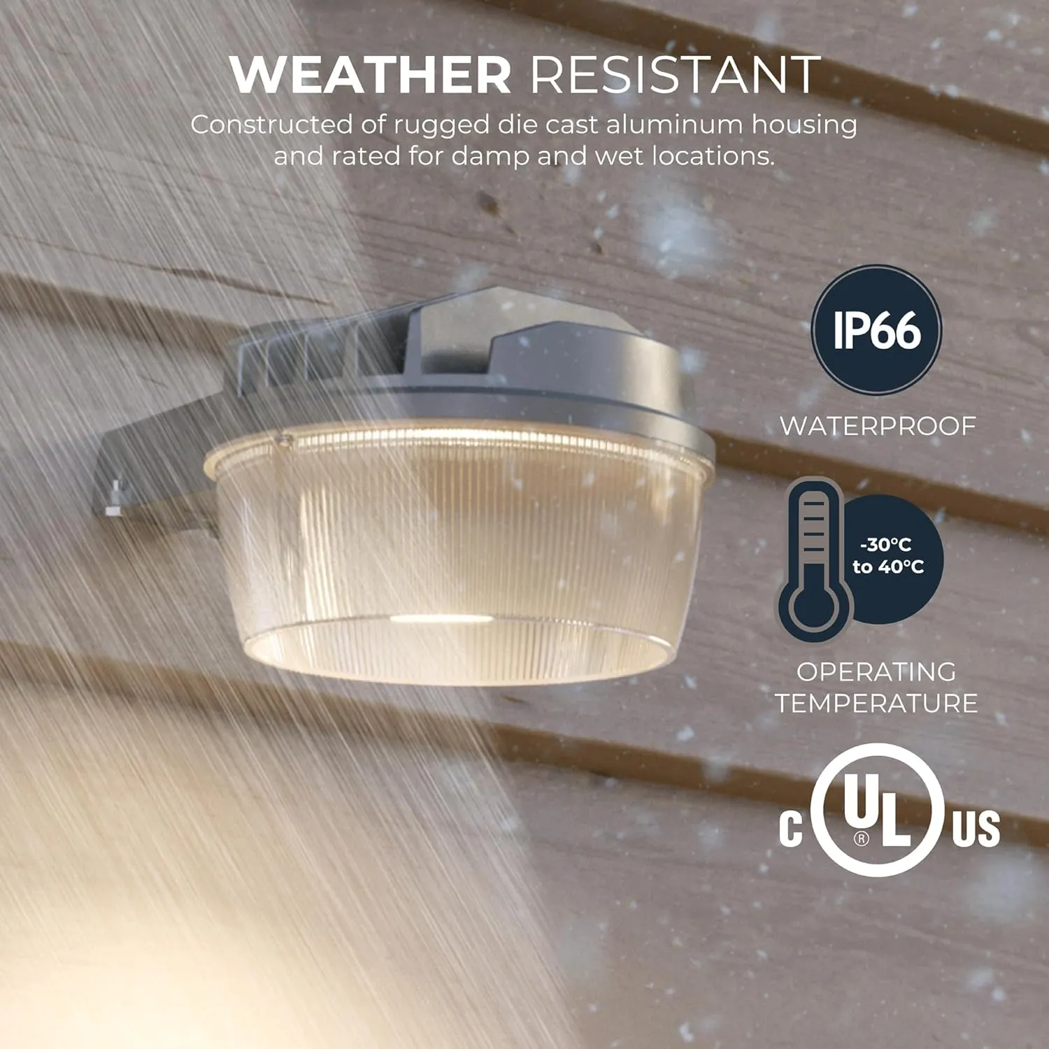 HALO ALB Outdoor Dusk-to-Dawn LED Security Area Light with 7000 Lumens, Wall or Pole Mount - Textured Gray