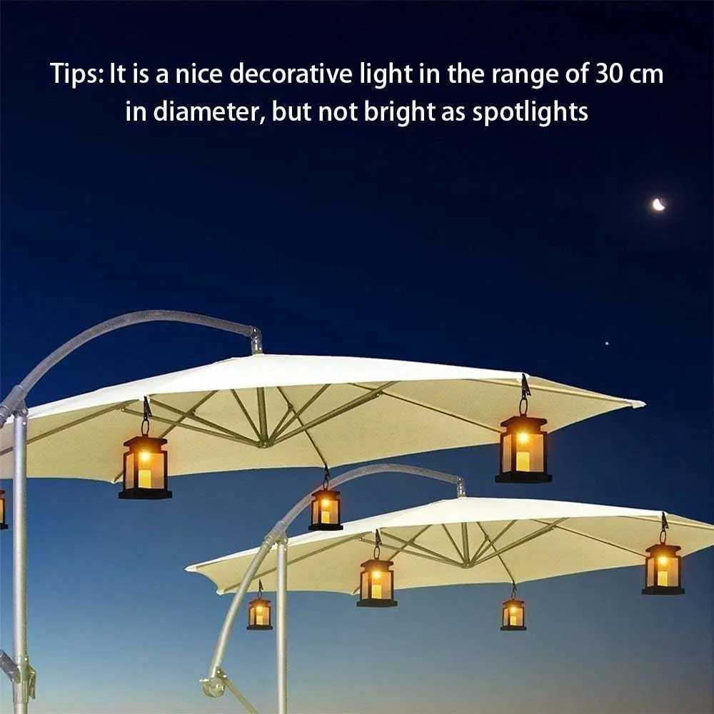Hanging Solar Lights,Sunklly Waterproof LED Outdoor Candle Lantern Decorated in Garden Patio Deck (Pack of 4)