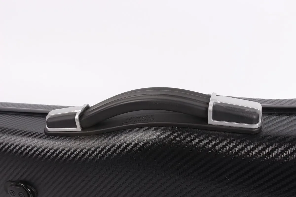Hard Shell 3/4 Violin Case 4/4 Full Size Carbon Fiber Violin Box Strong Light Anti-Scratch Scratch Shaped Flight Case Travel Backpack Violin Case (Black), case33-1hei