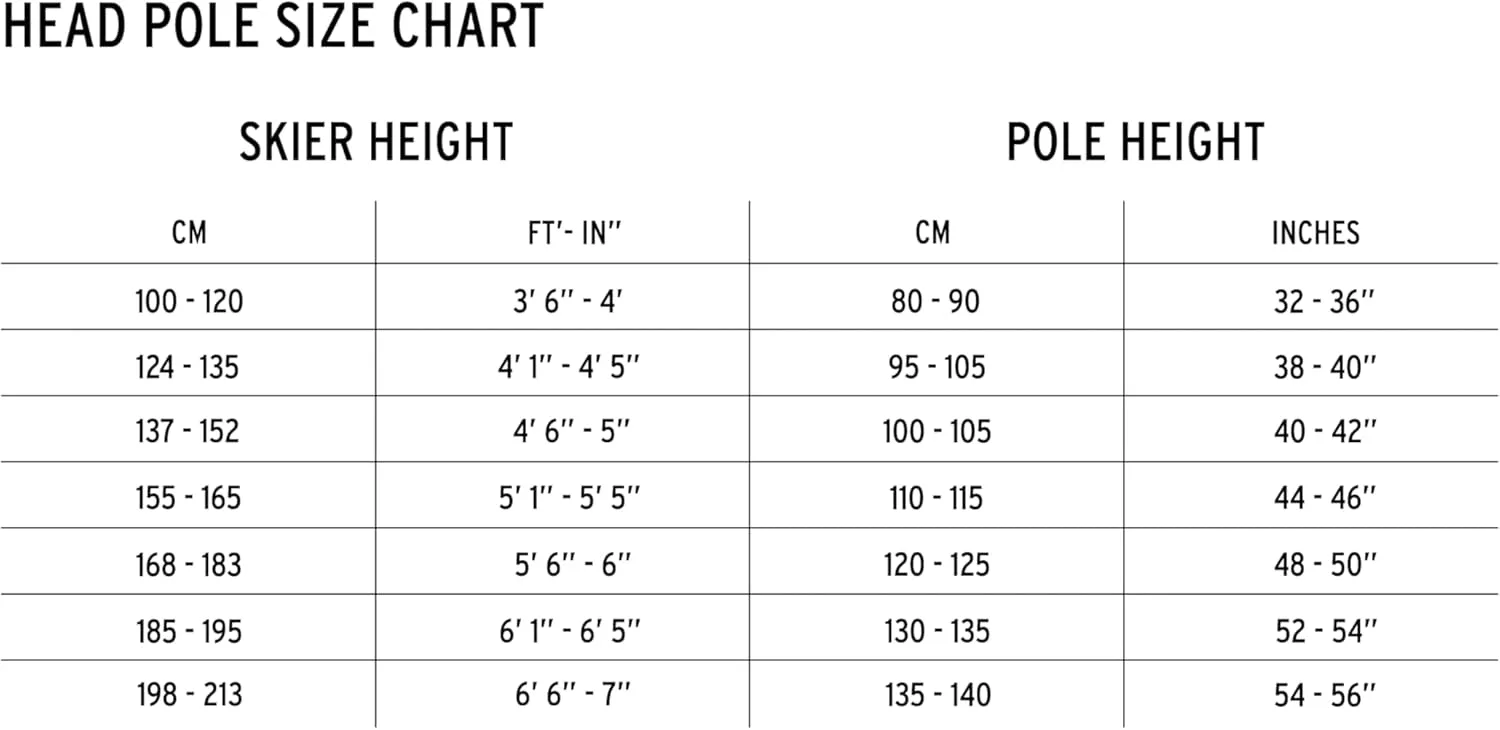 HEAD Unisex Multi Brushed Aluminum Black Poles