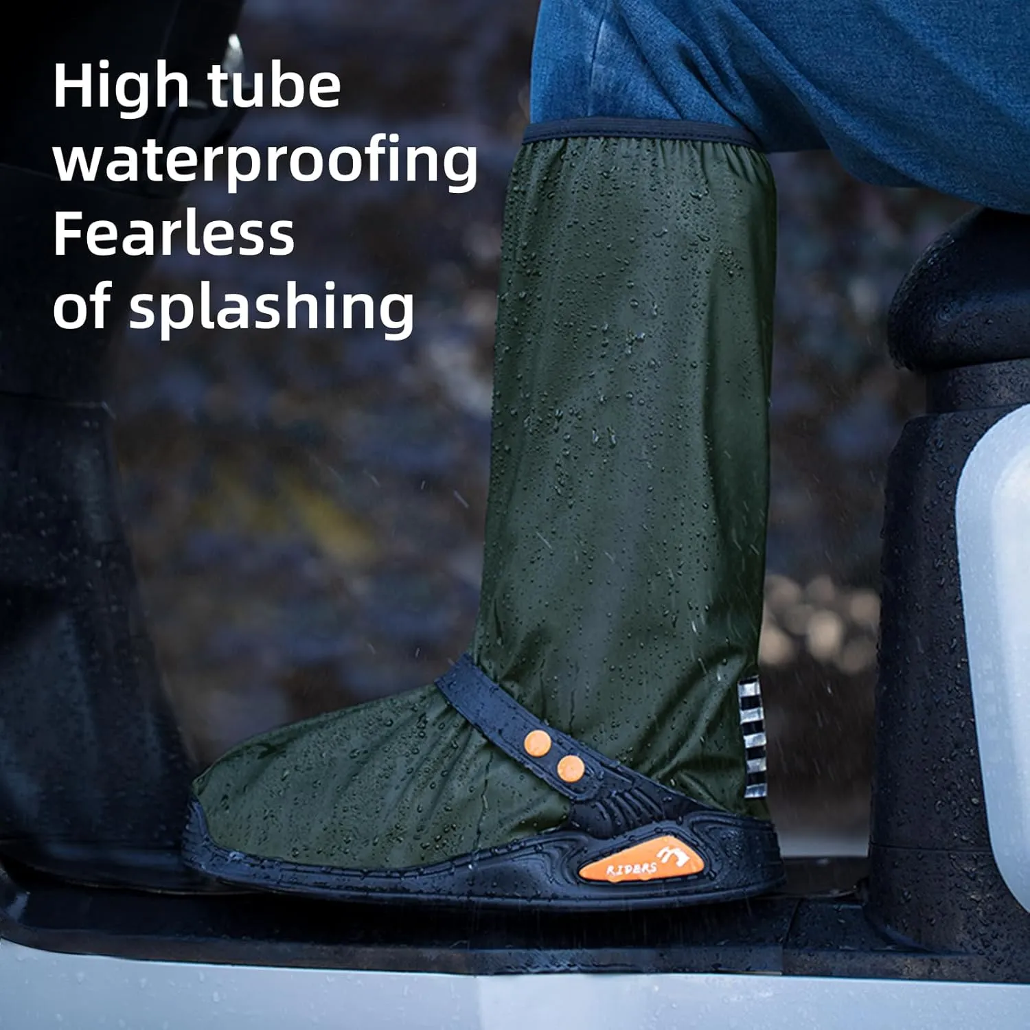 High Cylinder Rain Boots Waterproof Anti-Snow Shoe Covers Reusable Rain Boots Protective Gear for Men and Women Galoshes