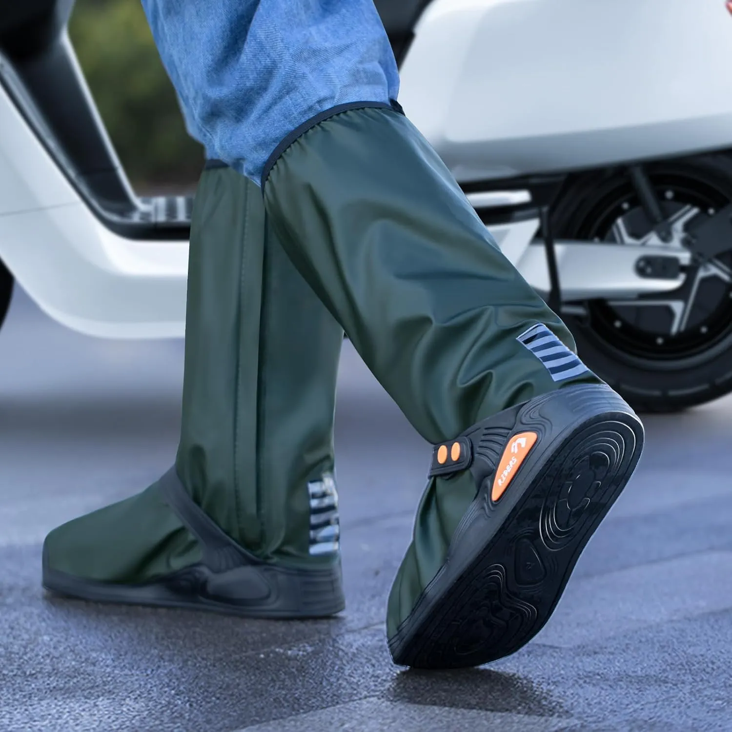 High Cylinder Rain Boots Waterproof Anti-Snow Shoe Covers Reusable Rain Boots Protective Gear for Men and Women Galoshes