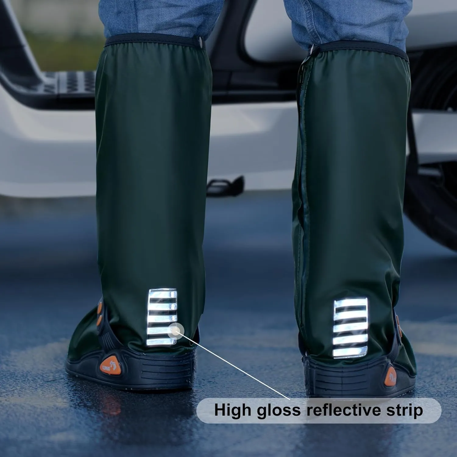 High Cylinder Rain Boots Waterproof Anti-Snow Shoe Covers Reusable Rain Boots Protective Gear for Men and Women Galoshes