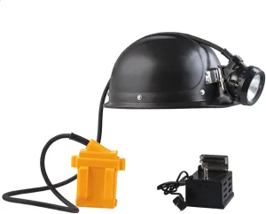 High Power LED Head Mounted Mining Lamp, 6000Mah Rechargeable Waterproof White Light Headlamp Suitable for Field Camping Night Maintenance and Mine Operation