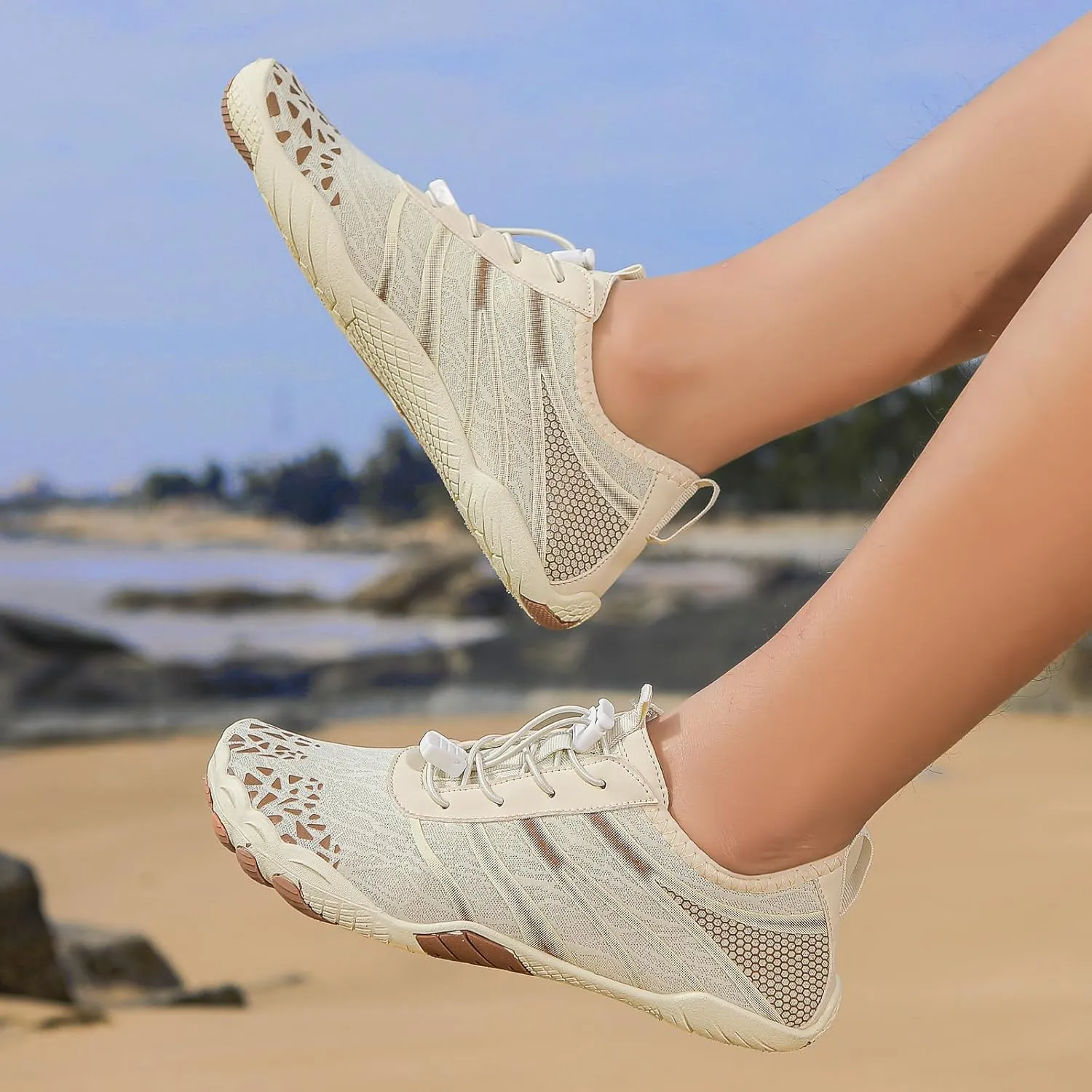Hike Barefoot Shoes Womens Men,Unisex Barefoot Water Shoes Breathable, Anti-Slip Hiking Footwear for Athletic Wide Toe Shoe Footwear for Hiking, Walking, Running, Yoga, and Water Sports