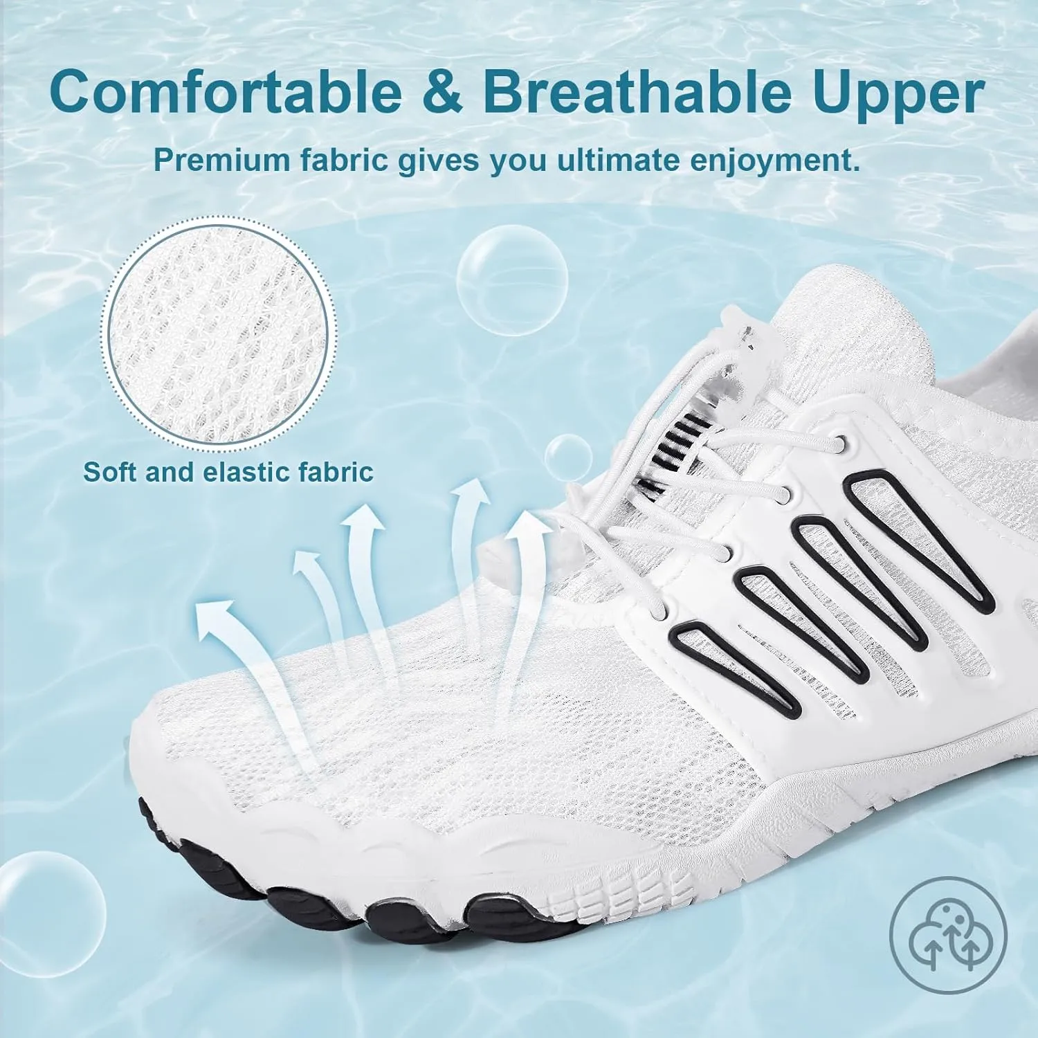 Hike Barefoot Water Shoes for Women Men Footwear, Quick Dry Wide Toe Box Pro Beach Swim Athletic Sports Shoes, Non-Slip Lightweight Aqua Shoe for Pool Hiking Walking Kayaking Diving Surfing